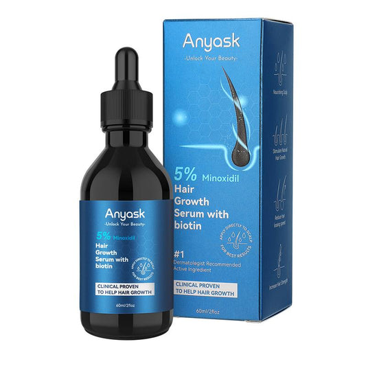 Anyask 5% Minoxidil Hair Growth Oil Natural Treatment for Thicker Longer Fuller Healthier Hair 60Ml Haircare Comfort Keratin