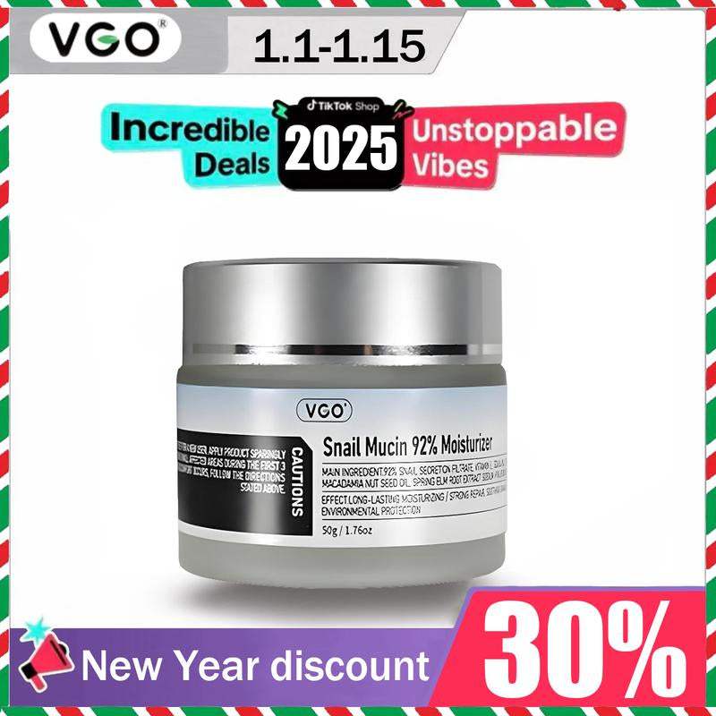 VGO Snail Mucin 92% Moisturizer Daily Face Gel Cream,Cleanser Moisturizing Skincare,Hydrate Repair Comfort Skin Hydrating Moisture Skin Repair