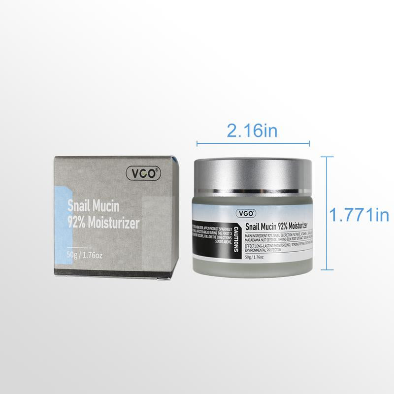 VGO Snail Mucin 92% Moisturizer Daily Face Gel Cream,Cleanser Moisturizing Skincare,Hydrate Repair Comfort Skin Hydrating Moisture Skin Repair