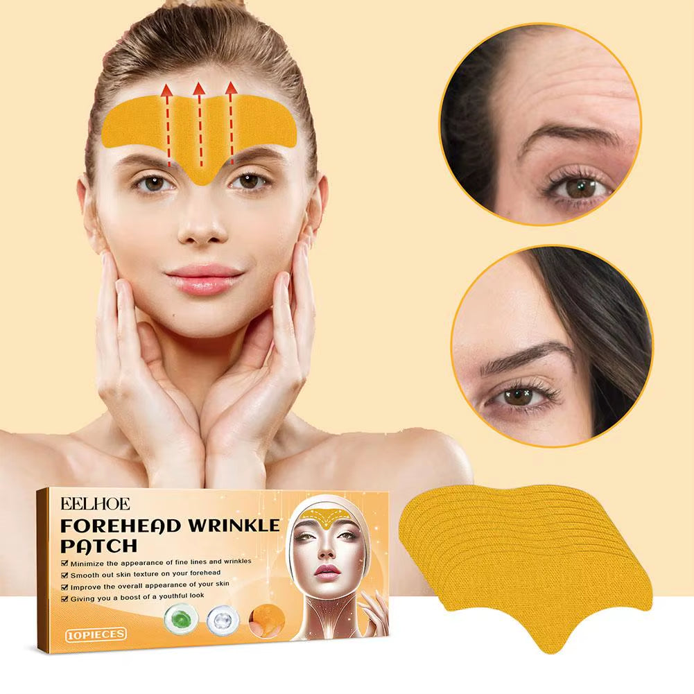 10Pcs Anti-Wrinkle Forehead Line Removal Gel Patch Firming Eyes Mask Frown Lines Face Skin Care Stickers Anti-Aging Collagen