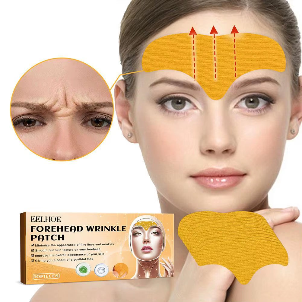 10Pcs Anti-Wrinkle Forehead Line Removal Gel Patch Firming Eyes Mask Frown Lines Face Skin Care Stickers Anti-Aging Collagen