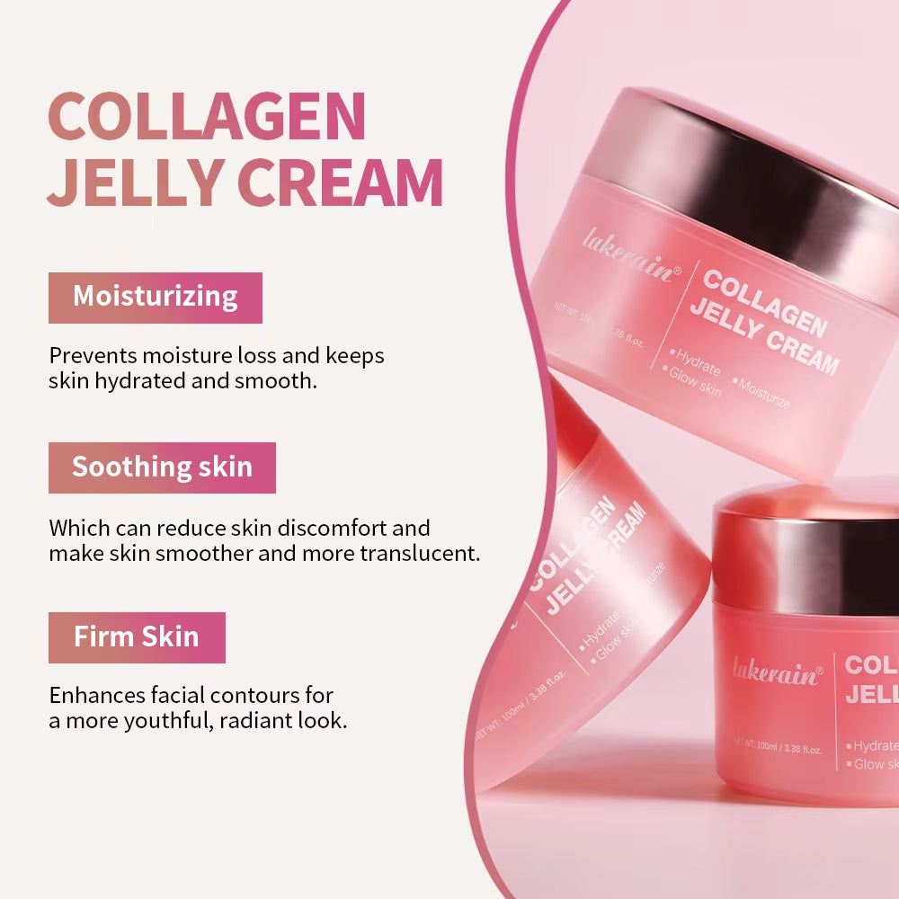 Medicube Collagen Jelly Cream Enhances Skin Barrier Moisture 24-Hour Facial Shine Natural Ingredient Korean Face Care Products