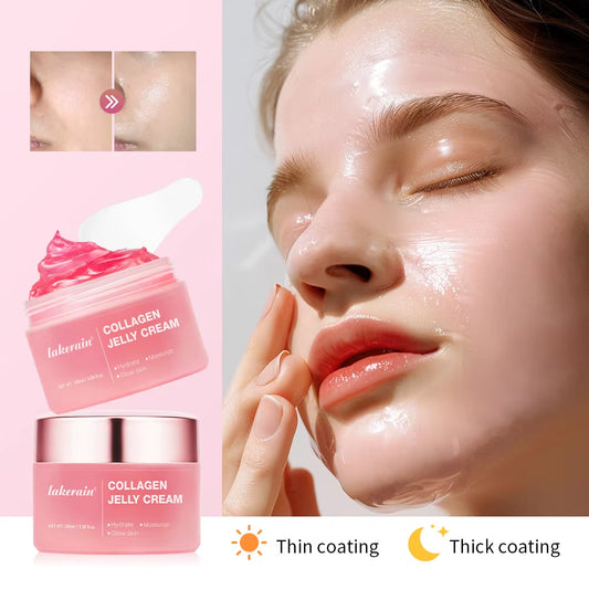 Medicube Collagen Jelly Cream Enhances Skin Barrier Moisture 24-Hour Facial Shine Natural Ingredient Korean Face Care Products