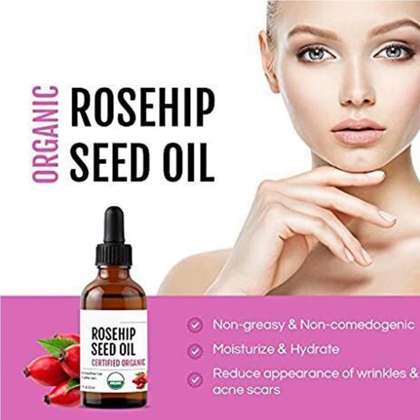 Moisturizing Rosehip Oil Oil Massage Skin Care Plant Essential Oil Moisturizing Whitening Essential Oil