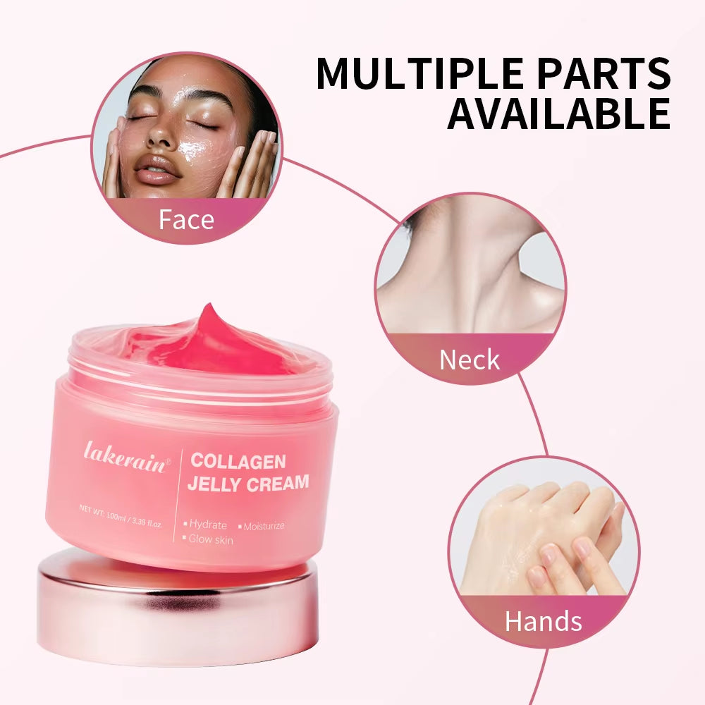 Medicube Collagen Jelly Cream Enhances Skin Barrier Moisture 24-Hour Facial Shine Natural Ingredient Korean Face Care Products